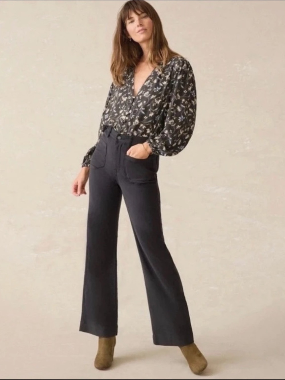 Faherty Terry Patch Pocket Trousers – Washed Black Size 29